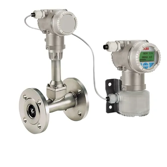 Swirl flow meter for volumetric gas and steam measurement
