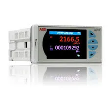 Industrial process indicator displaying pressure temperature and flow